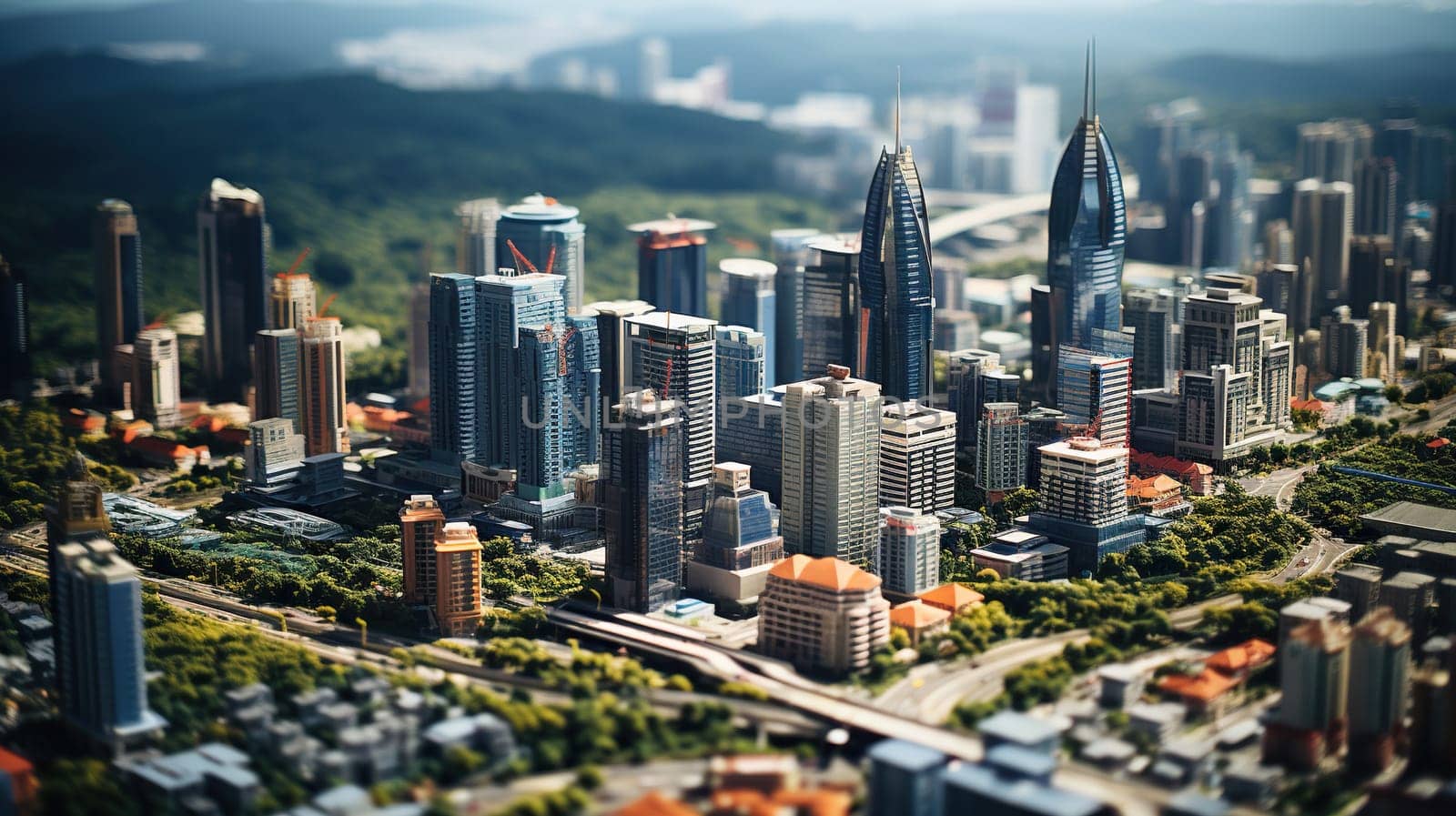 3D model of a modern metropolis.