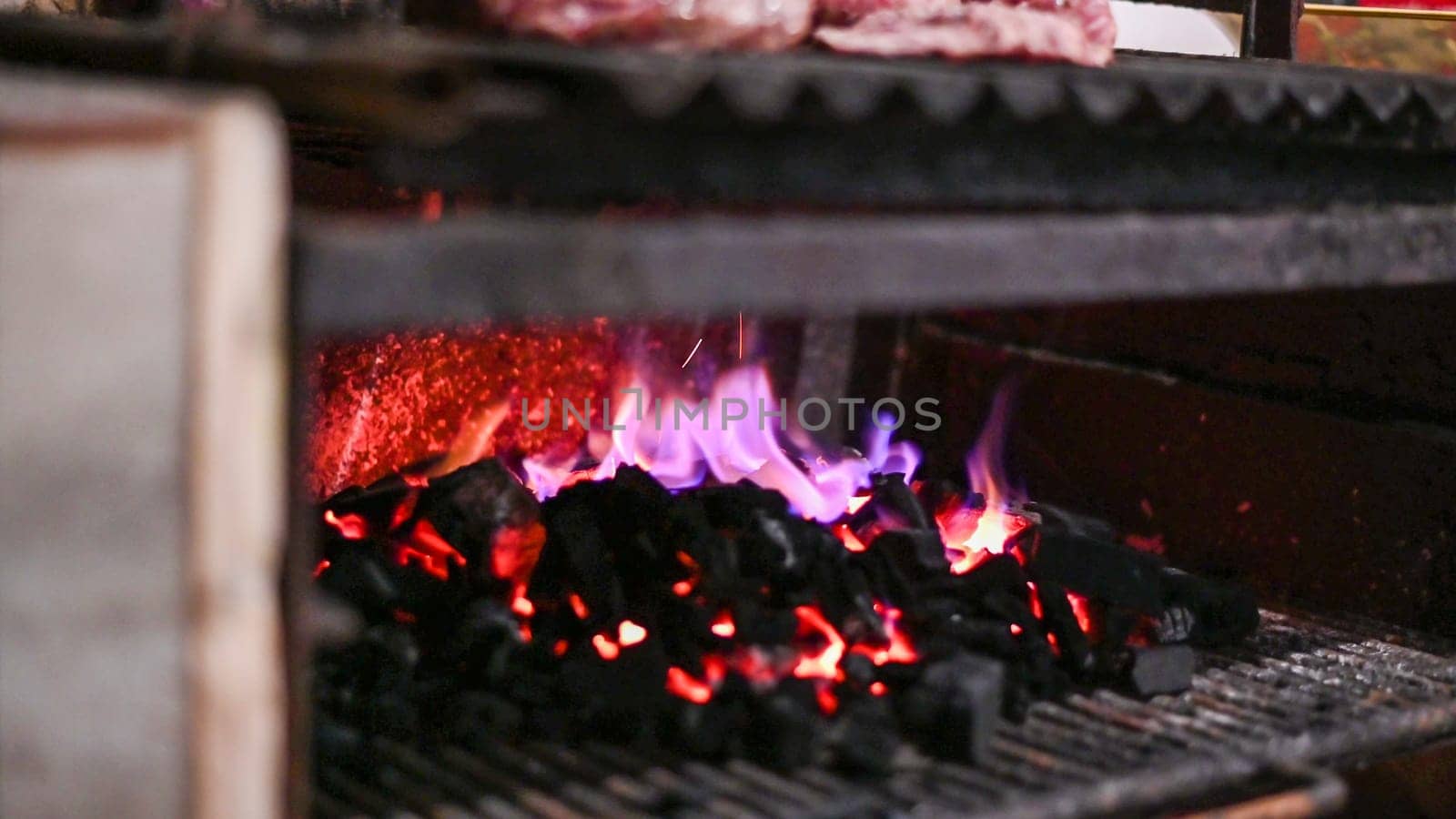 Perfect Argentinian grilled meat cooking. by Peruphotoart