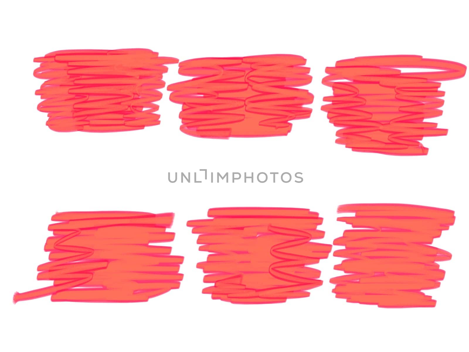 Orange pink colored squares on white backdrop text space by gena_wells