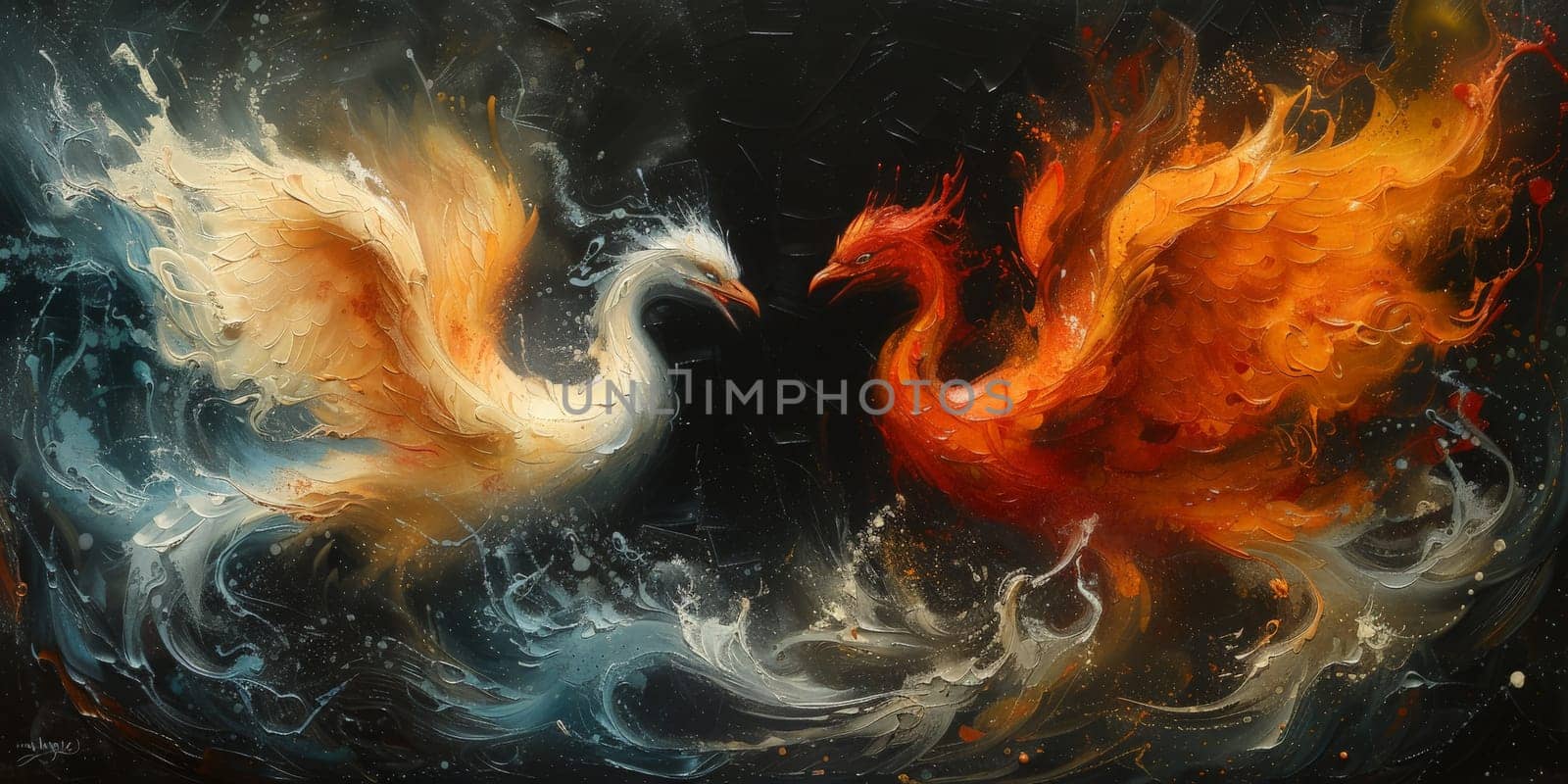 Great Chinese paint wall of Phoenix art paint. Chinese wall paper