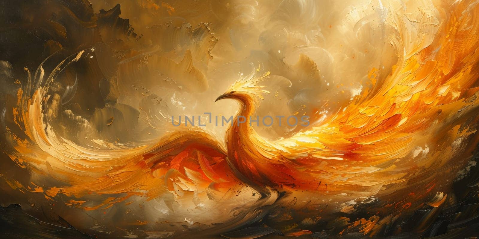 Great Chinese paint wall of Phoenix art paint. Chinese wall paper. by Benzoix