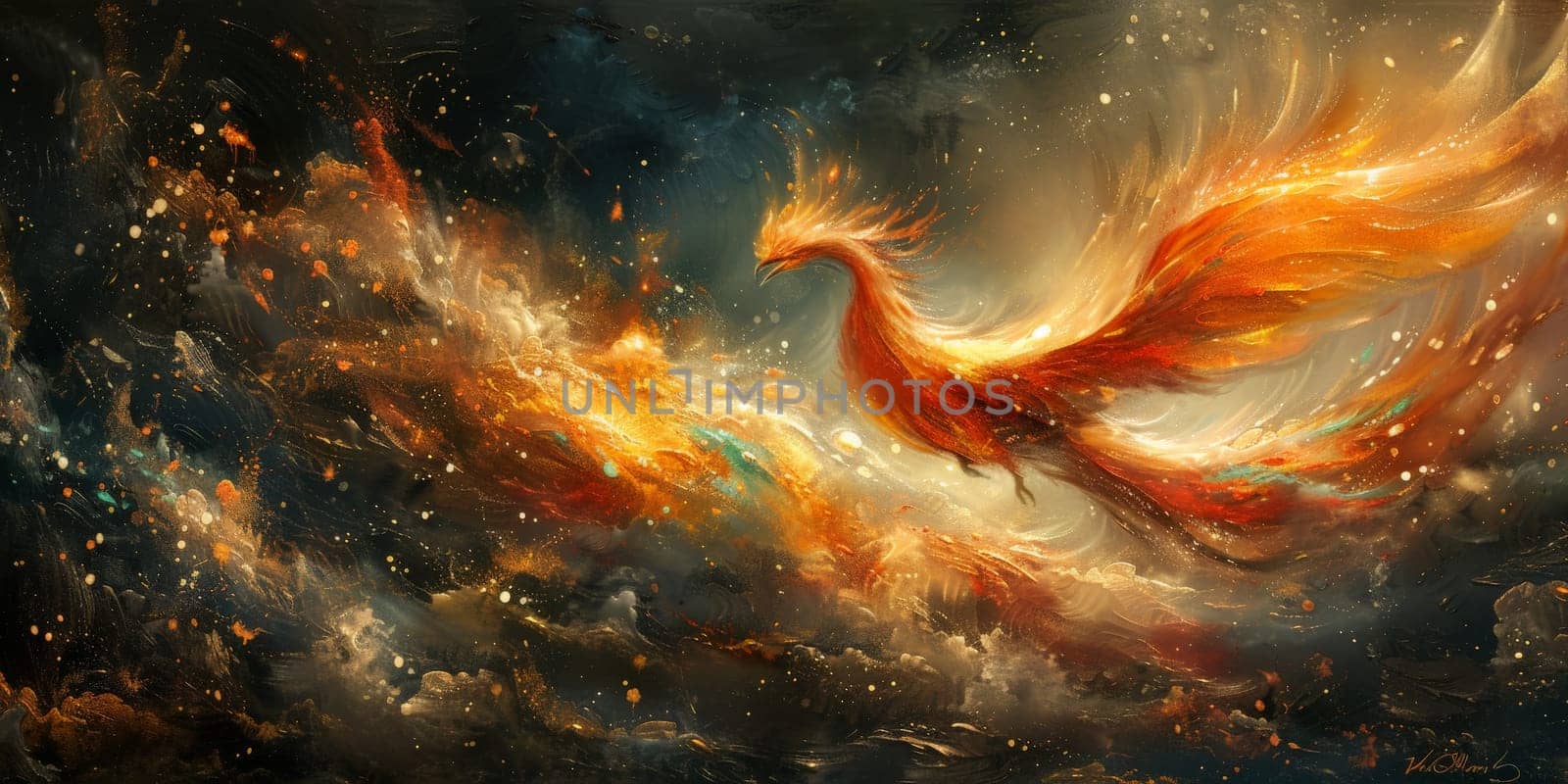 Great Chinese paint wall of Phoenix art paint. Chinese wall paper