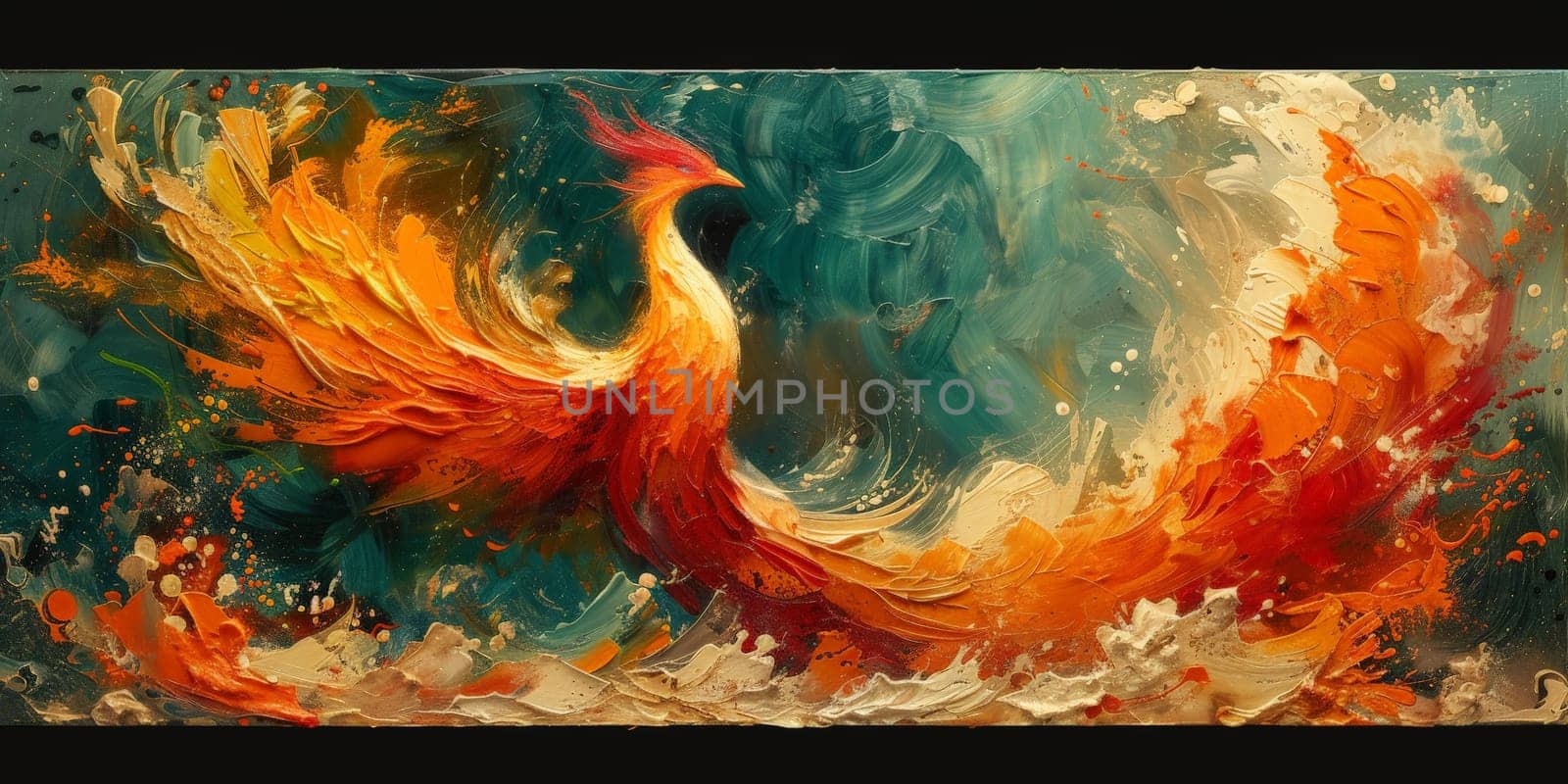 Great Chinese paint wall of Phoenix art paint. Chinese wall paper