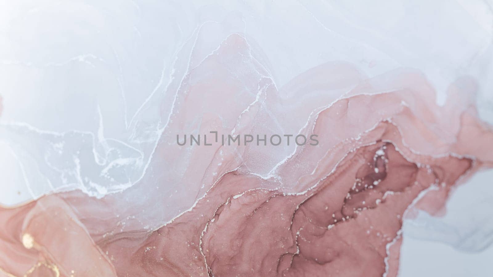 Luxurious alcohol ink painting. Liquid marble texture surface design. Modern abstract marble background. Monocolor alcohol ink marbling with paint wavy flow monochrome.