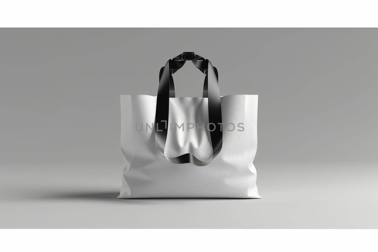 Mockup bag mockup with handles and plain background. by Benzoix