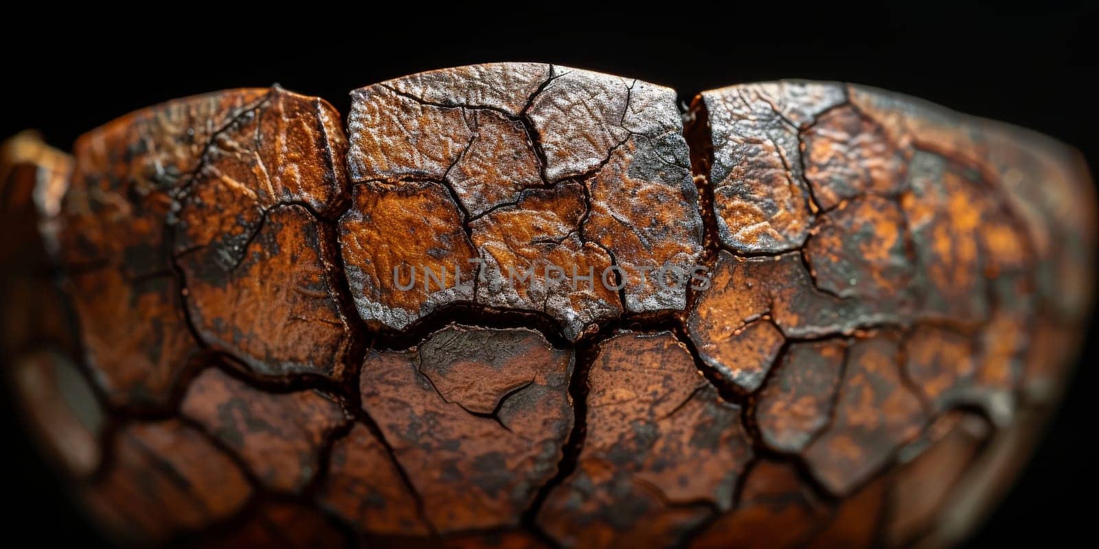 Extreme macro photography of fresh roasted coffee beans.