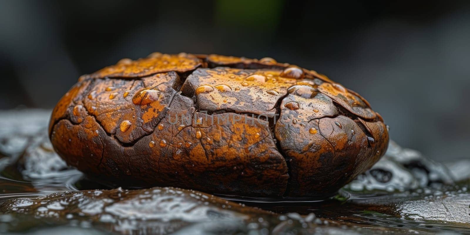 Extreme macro photography of fresh roasted coffee beans by Benzoix