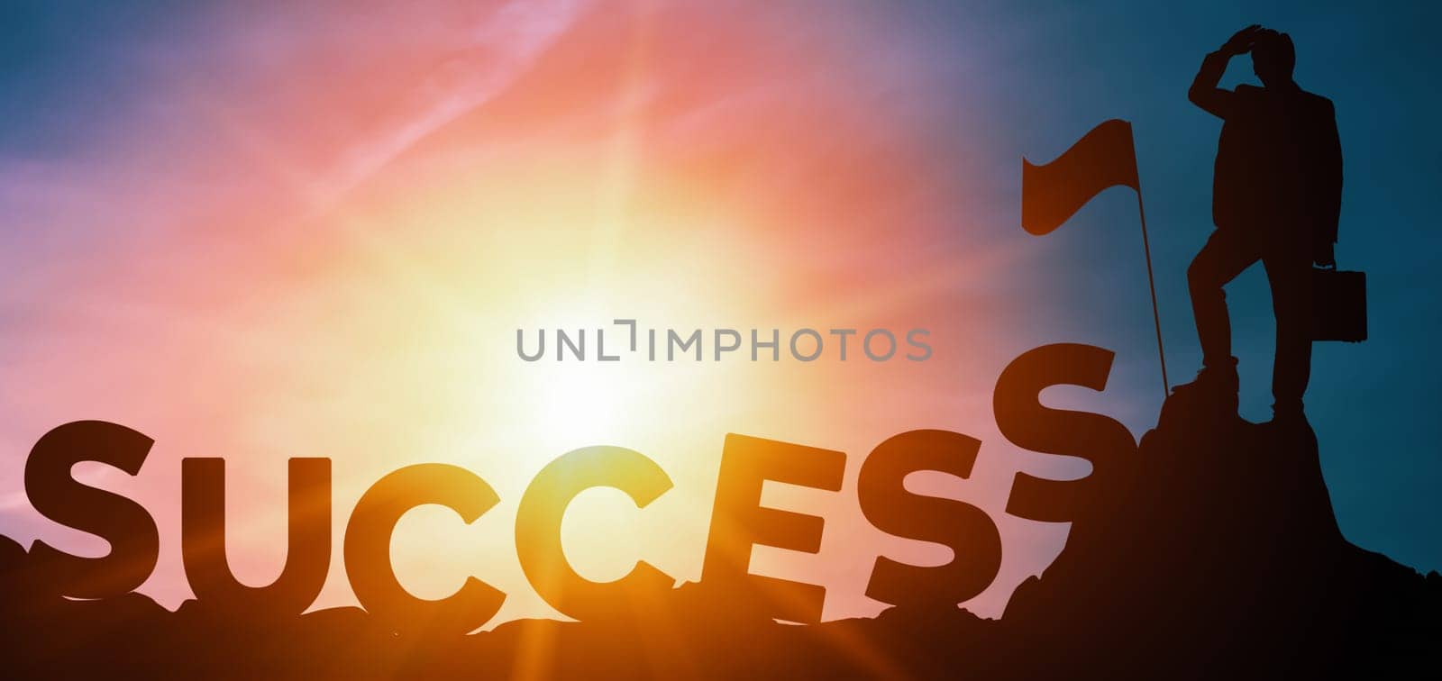 Achievement and Business Goal Success Concept. uds by biancoblue