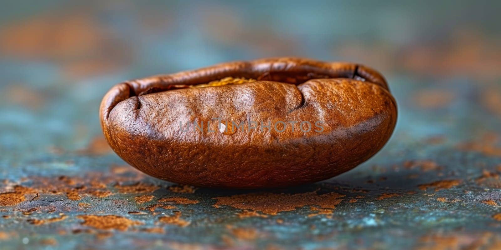 Extreme macro photography of fresh roasted coffee beans ground. by Benzoix