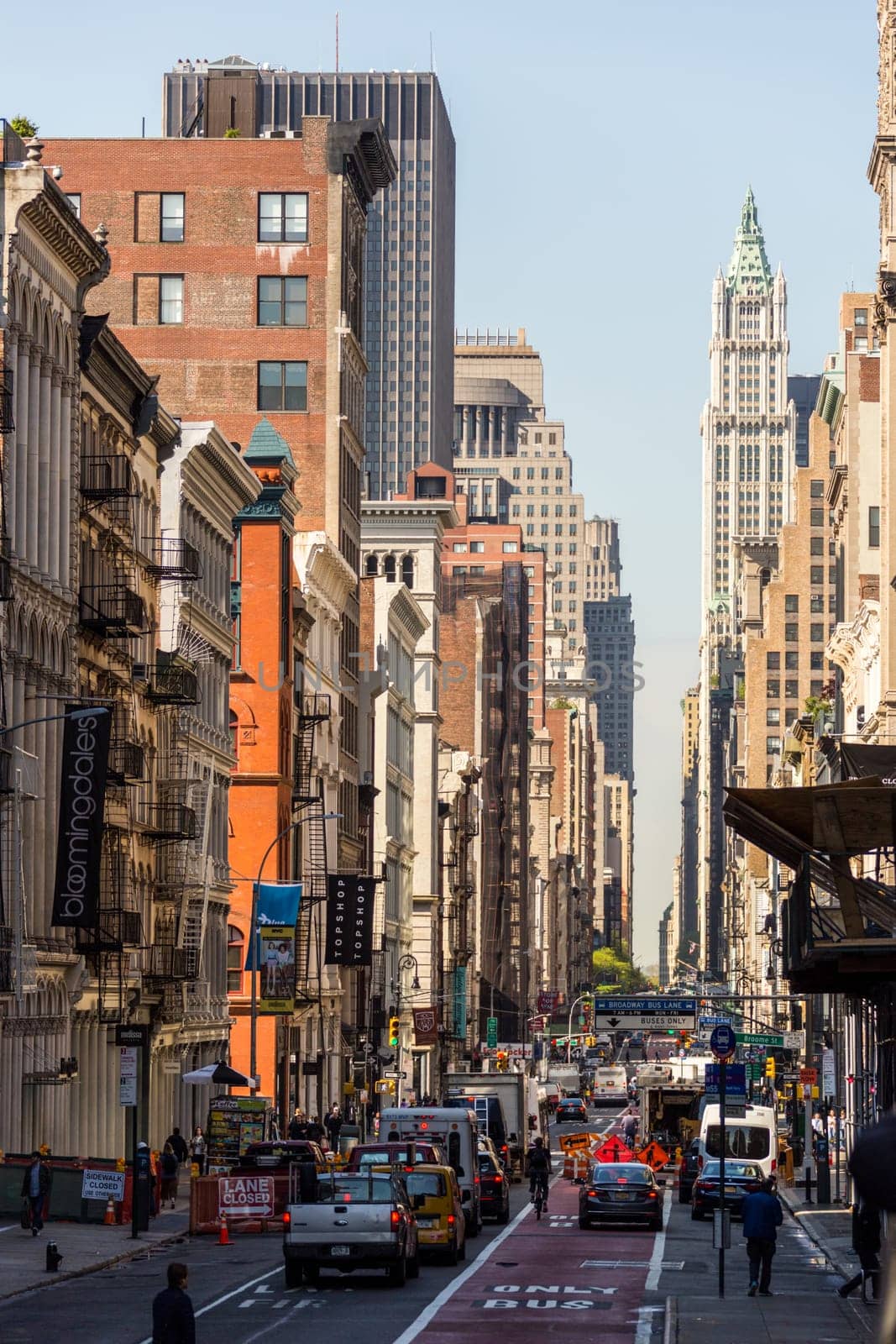 New york, USA - May 15, 2019: Busy street and crowd of people in New York city, USA