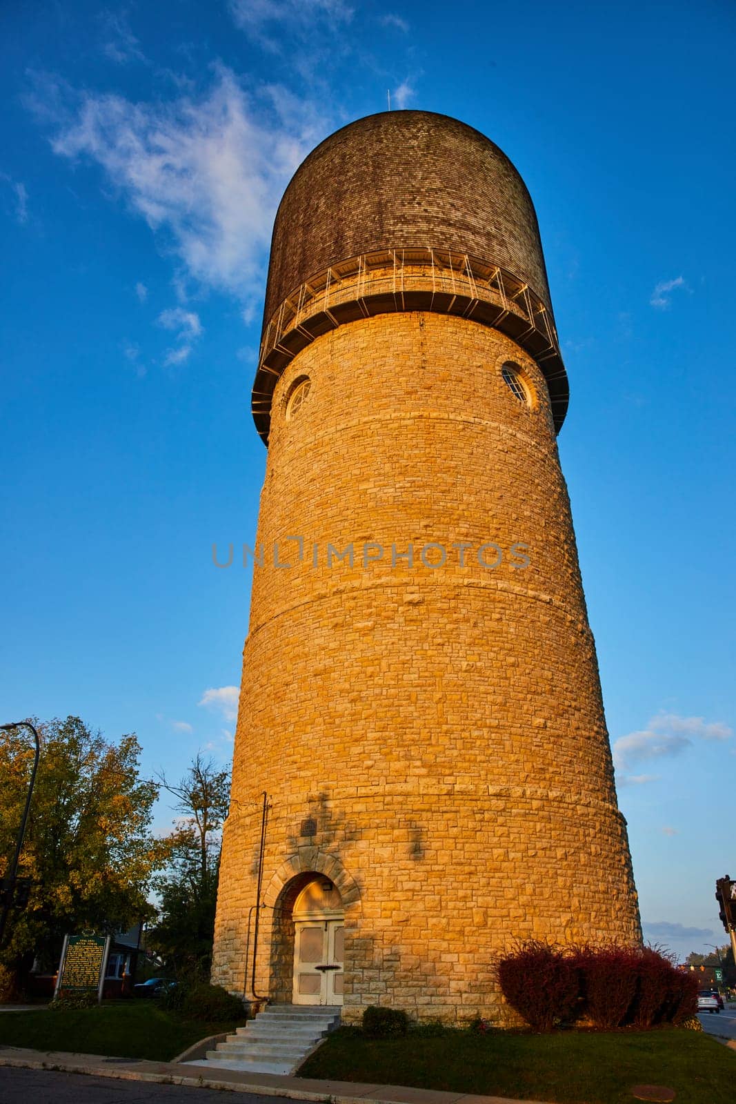 Golden Hour Glow on Historic Ypsilanti Water Tower in Michigan