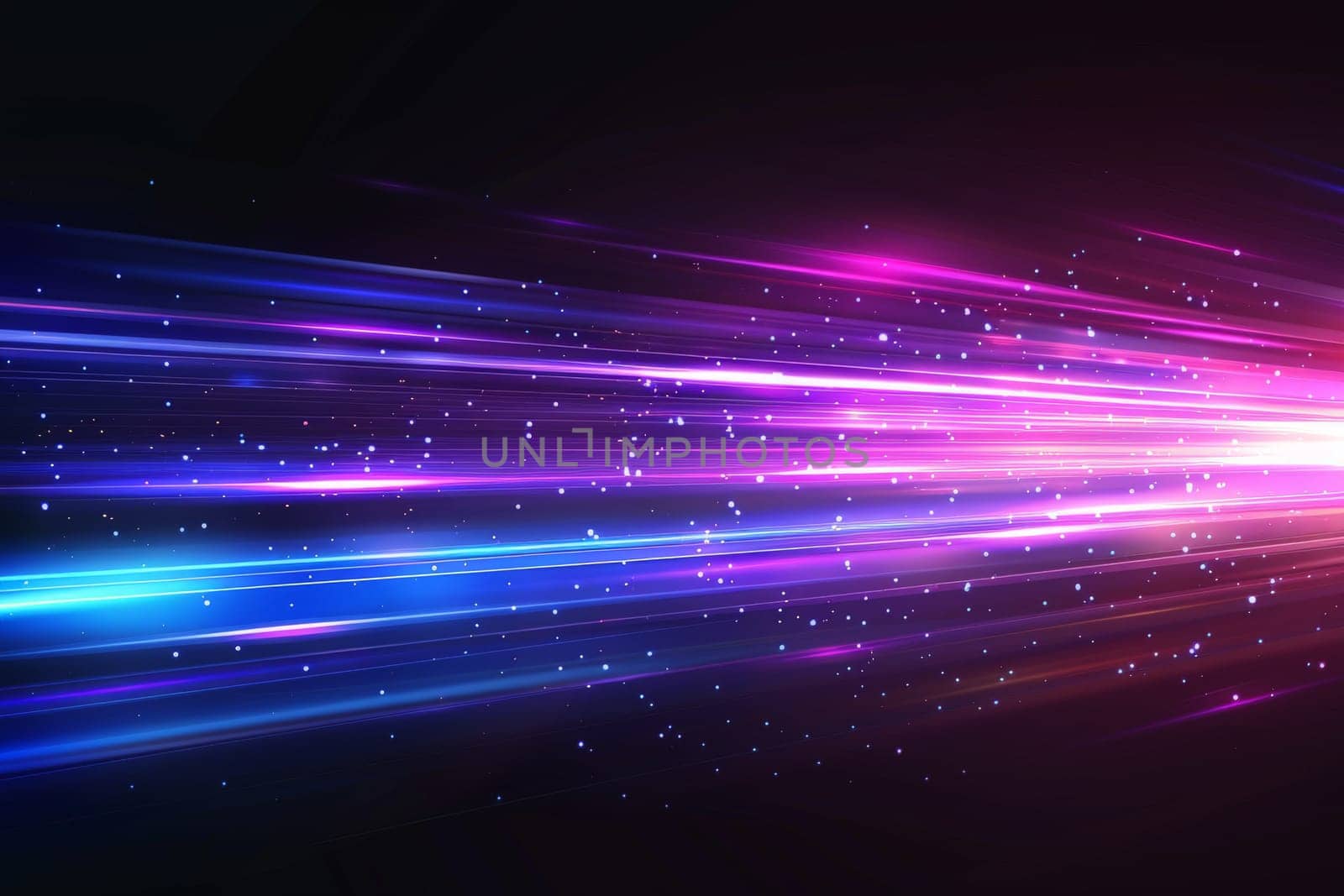 Neon color purple lines on black background. Creative abstract wallpaper, ai generated.