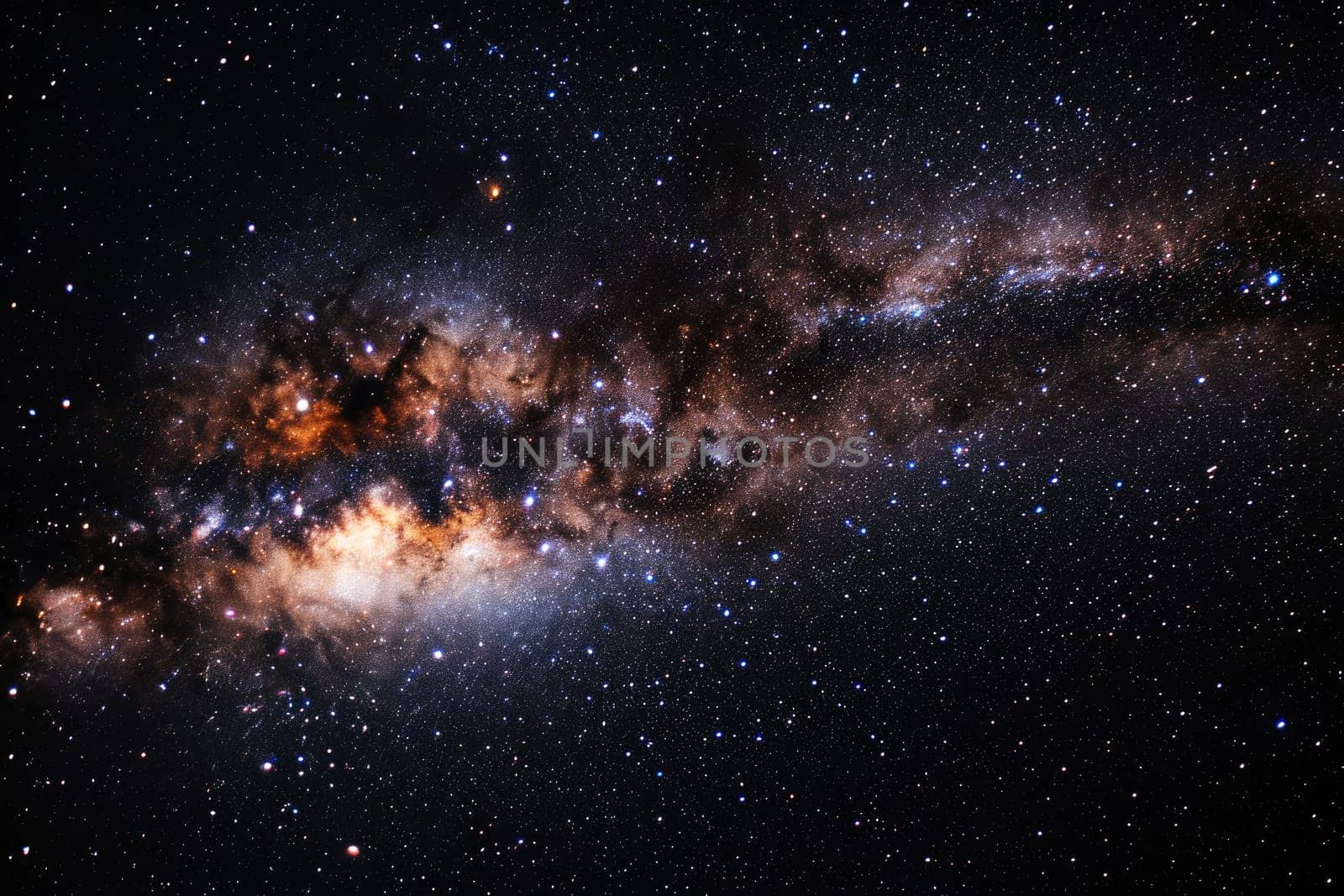 Cosmic nebula background. AI technology generated image.