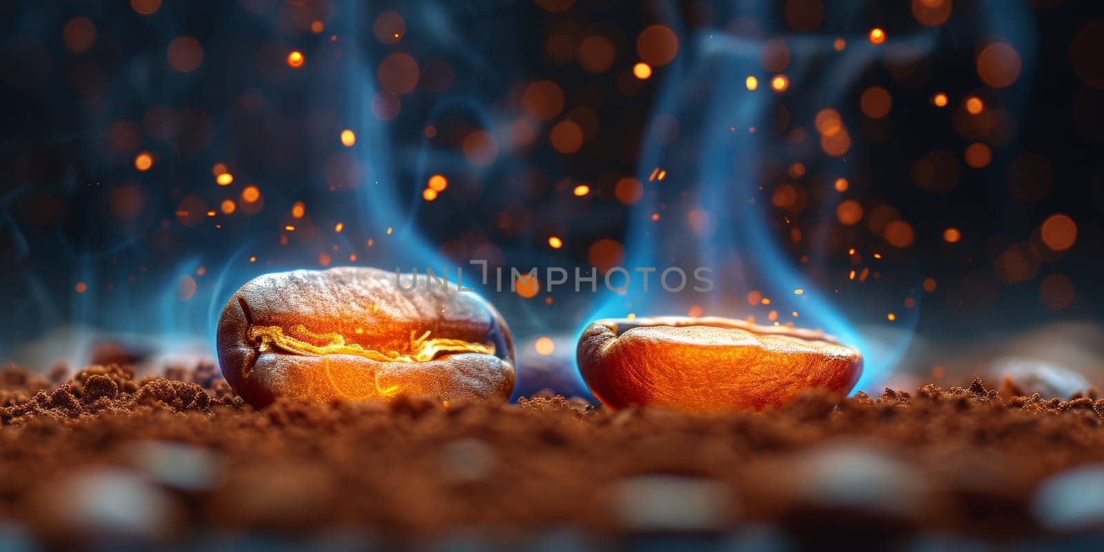 Coffee beans roasted traditional,coffee beans are being roasted. Roasting the peeled coffee beans. by Benzoix