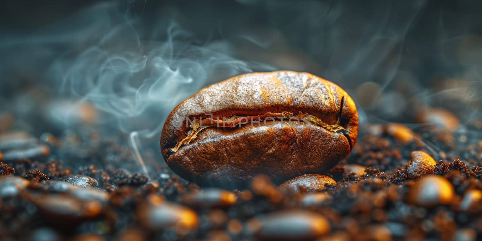 Coffee beans roasted traditional,coffee beans are being roasted. Roasting the peeled coffee beans. by Benzoix