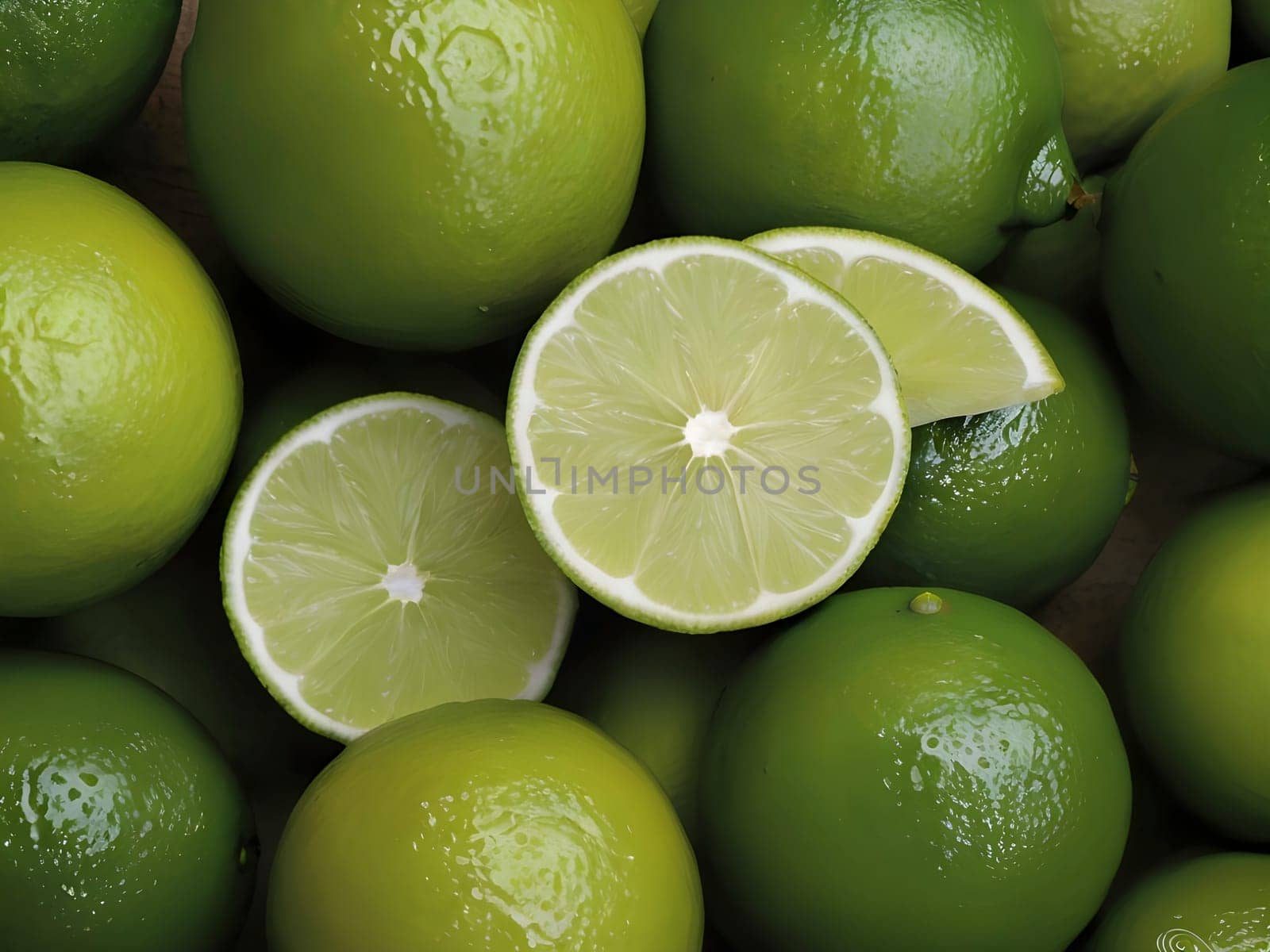 Citrus Elegance. Macro Photography Showcasing Luscious Limes by mailos