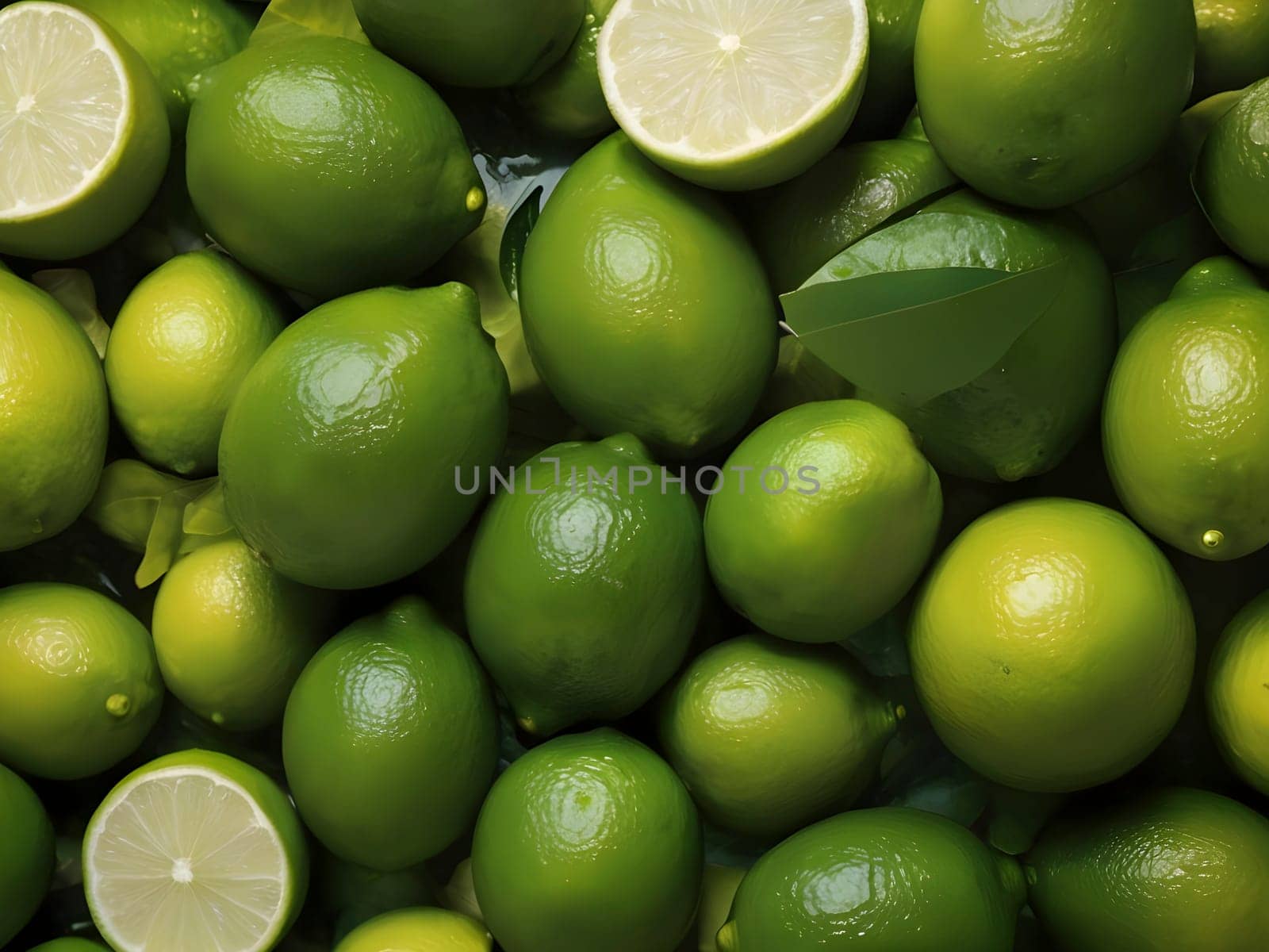 Zesty Citrus Close-Up. Vibrant Photos of Fresh Limes.