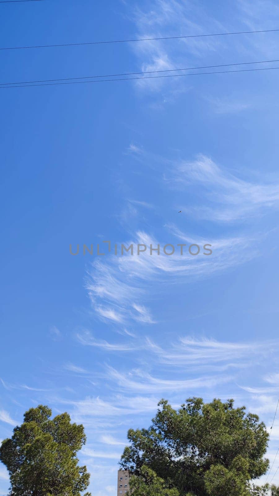 Blue light sky nature white clouds whether background . High quality photo