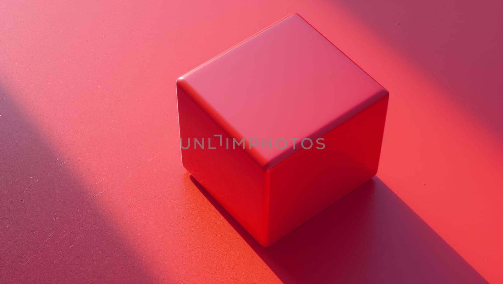 Red Cube 3D illustration Red Cube 3D illustration, render. Simple cube on a red background.tion, render. Simple cube on a red background. High quality photo