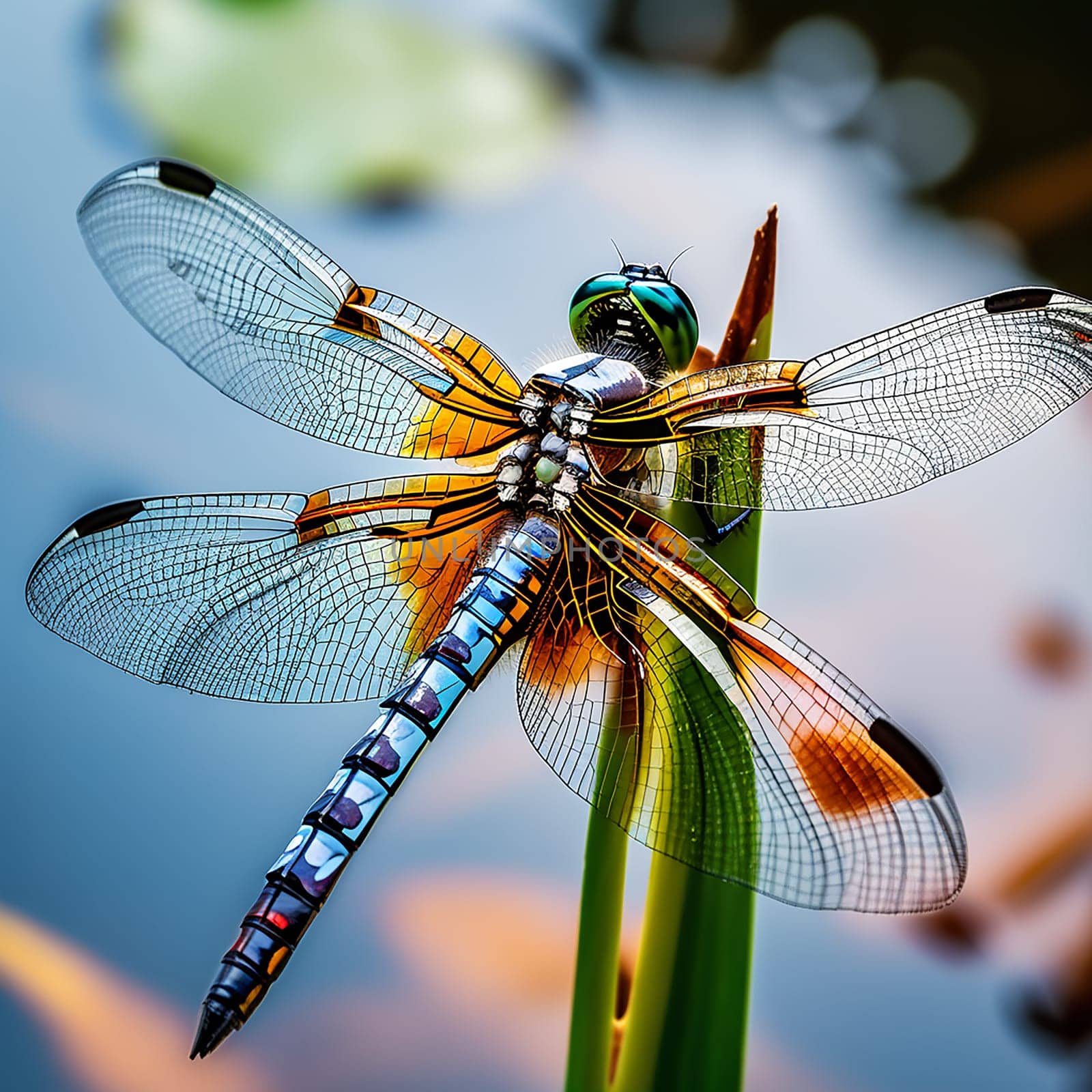 Wings of Wonder: Exploring the Intricate Details of a Macro Dragonfly