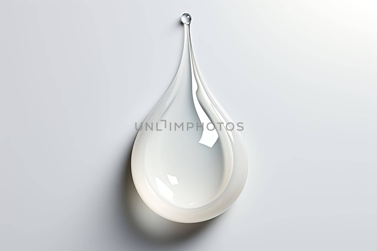 One big drop isolated on white background.