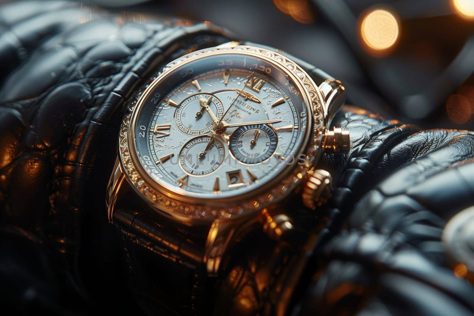 a close up of a watch on a person s wrist by richwolf