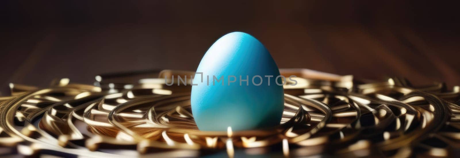 Holiday celebration banner with cute Easter decorated eggs on wooden table. Colorful eggs. Happy Easter greeting card, banner, invitation, festive background, posters wallpaper. Copy space