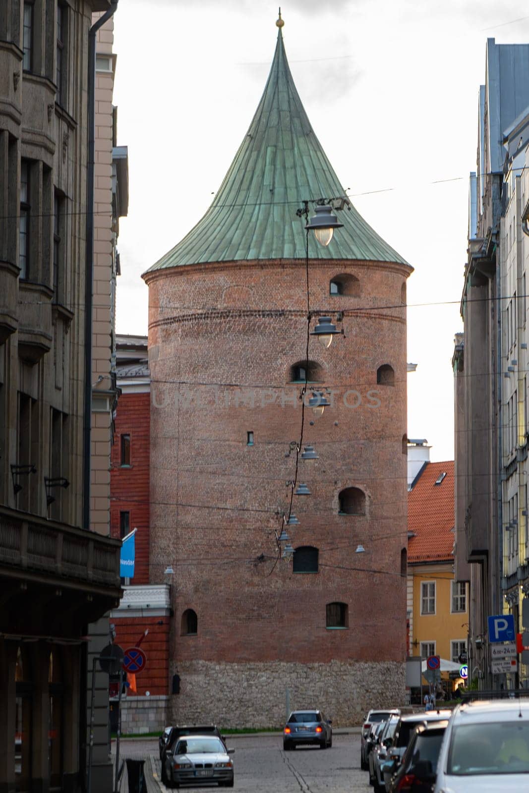 powder bath in the old town in Riga Latvia