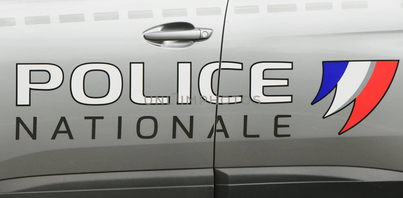 Paris, France - May 08, 2023: French national police patrol car Police Nationale