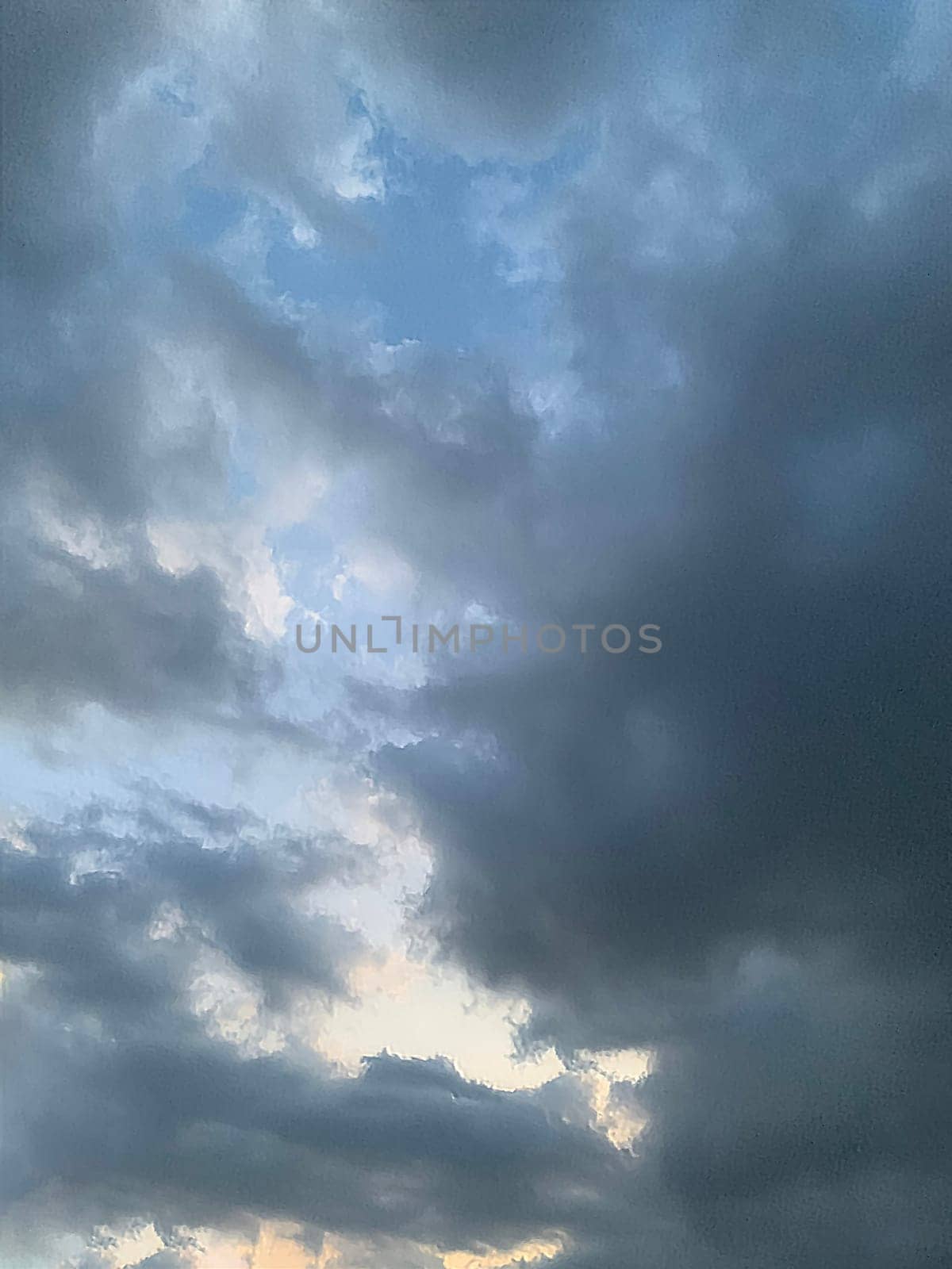 Heavenly white clouds on the blue sky with the sun appeared perfect for multimedia texture or background and content creation