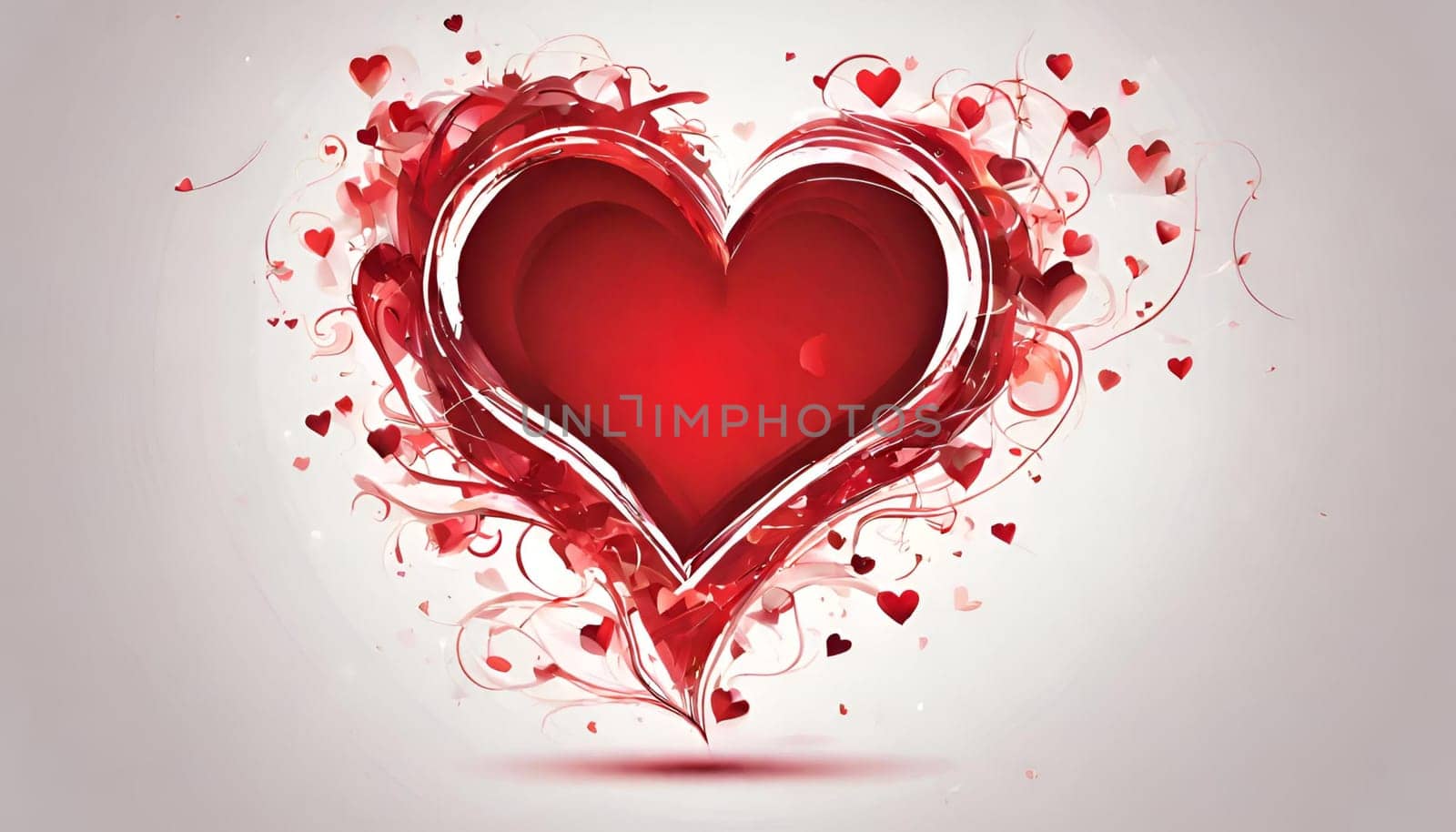 Valentine's Day creative heart art, red valentines Day heart design.Happy Valentine's day c