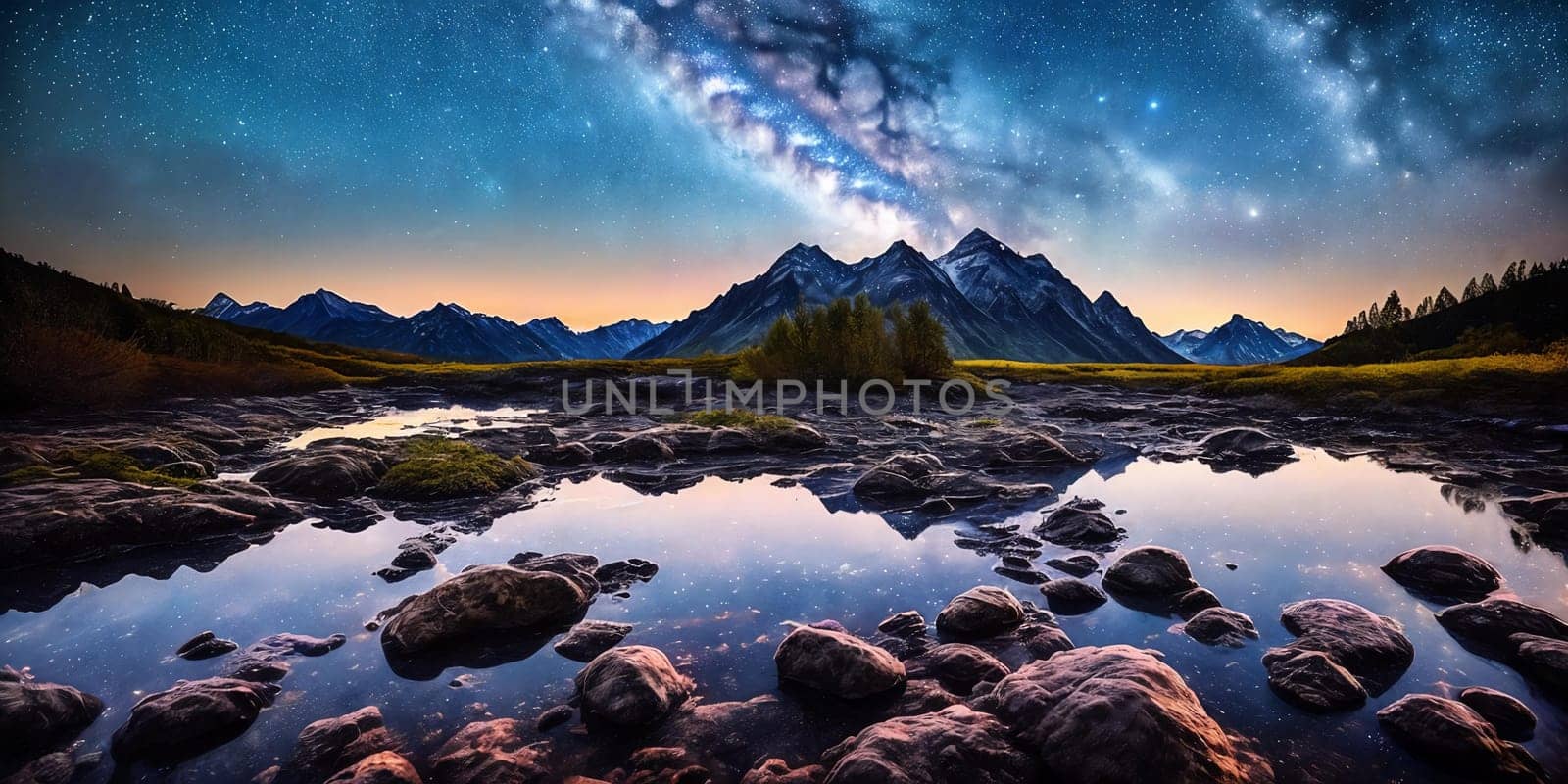 Celestial Wonders, awe-inspiring night skies, including stars, the Milky Way, celestial events like meteor showers
