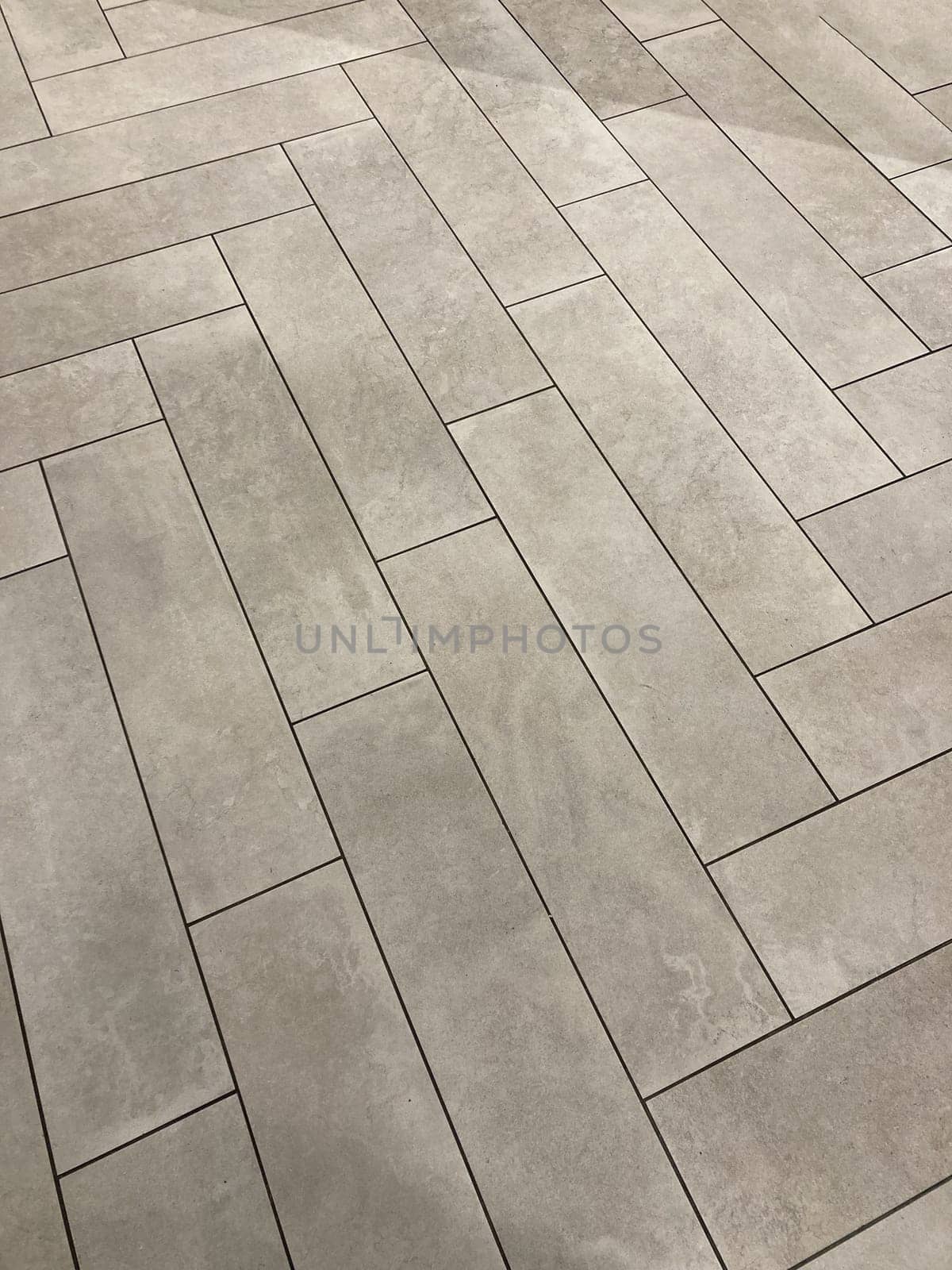 Oblong tiles on a the interior floor