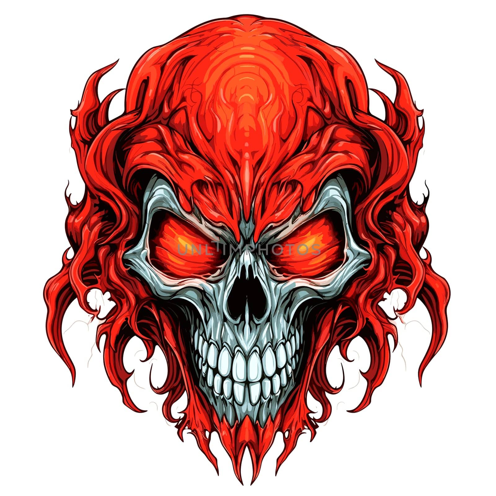 Devil's skull in vector pop art style.  by palinchak