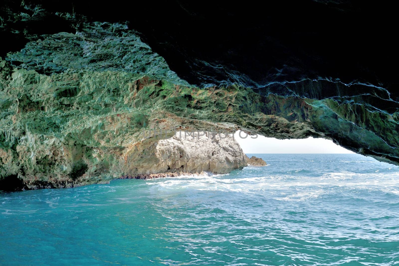 Blue Cave in Montenegro, the tourist attraction by olgavolodina