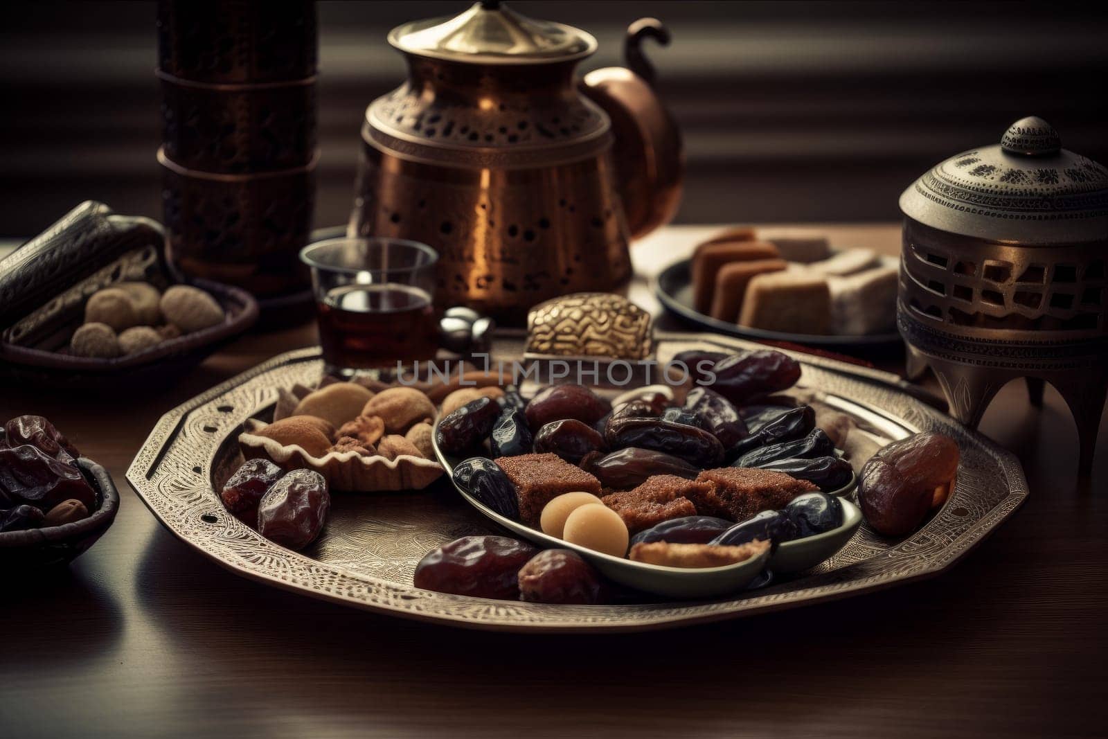 Arabian sweet food. Traditional ramadan by ylivdesign