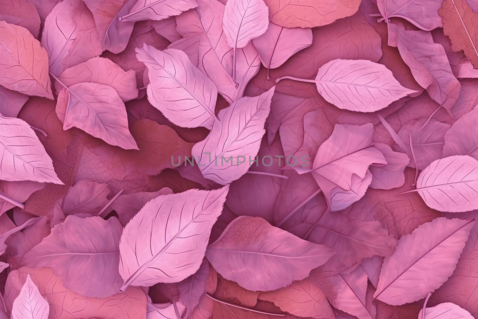 Texture map pink leaves. Summer fashion plant by ylivdesign