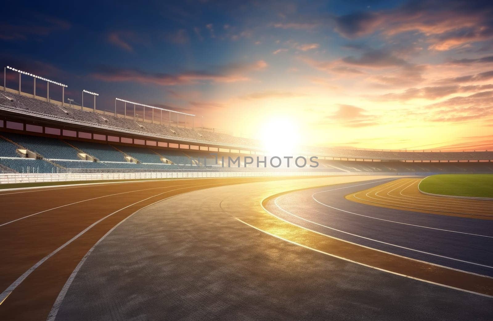 Race extreme track. Sunset fast sport by ylivdesign