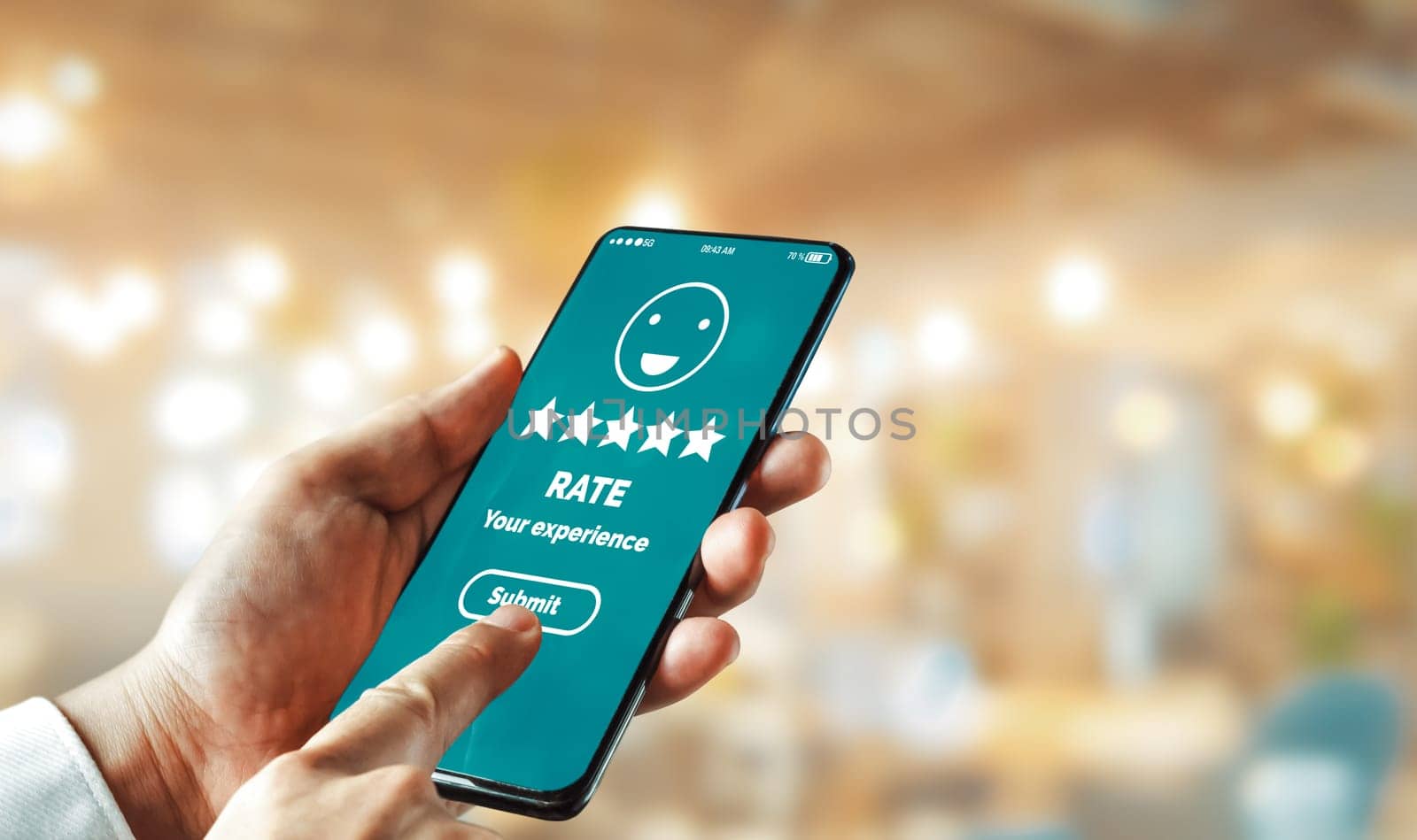 Customer review satisfaction feedback survey concept. uds by biancoblue