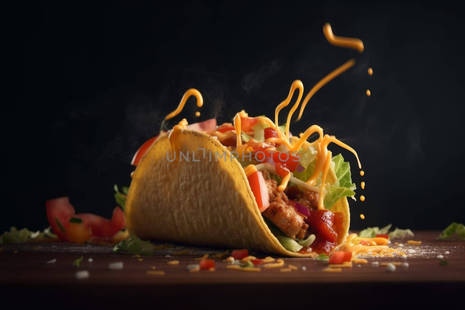 Taco food fastfood. Generate Ai by ylivdesign