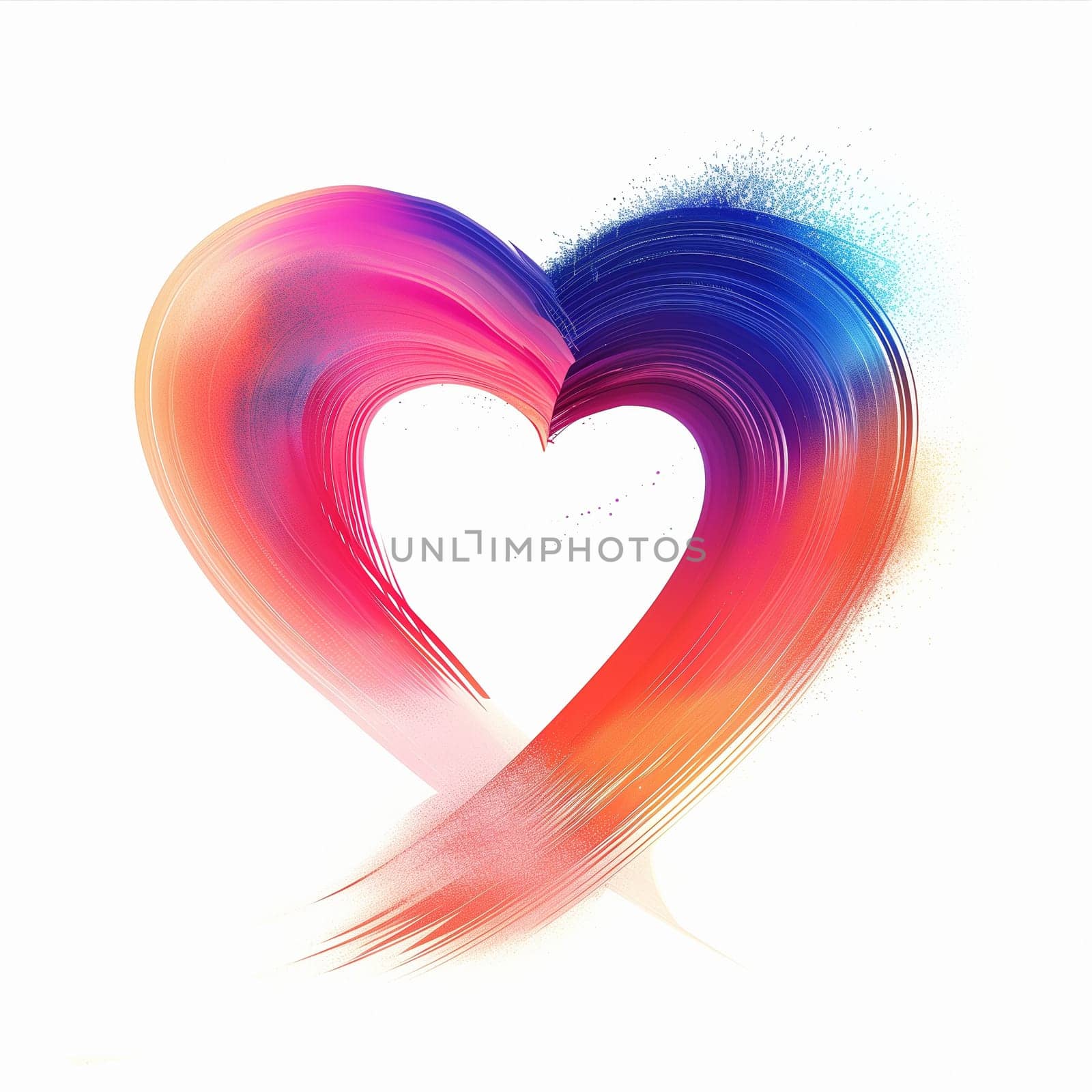 Abstract gradient heart on a white background by NeuroSky