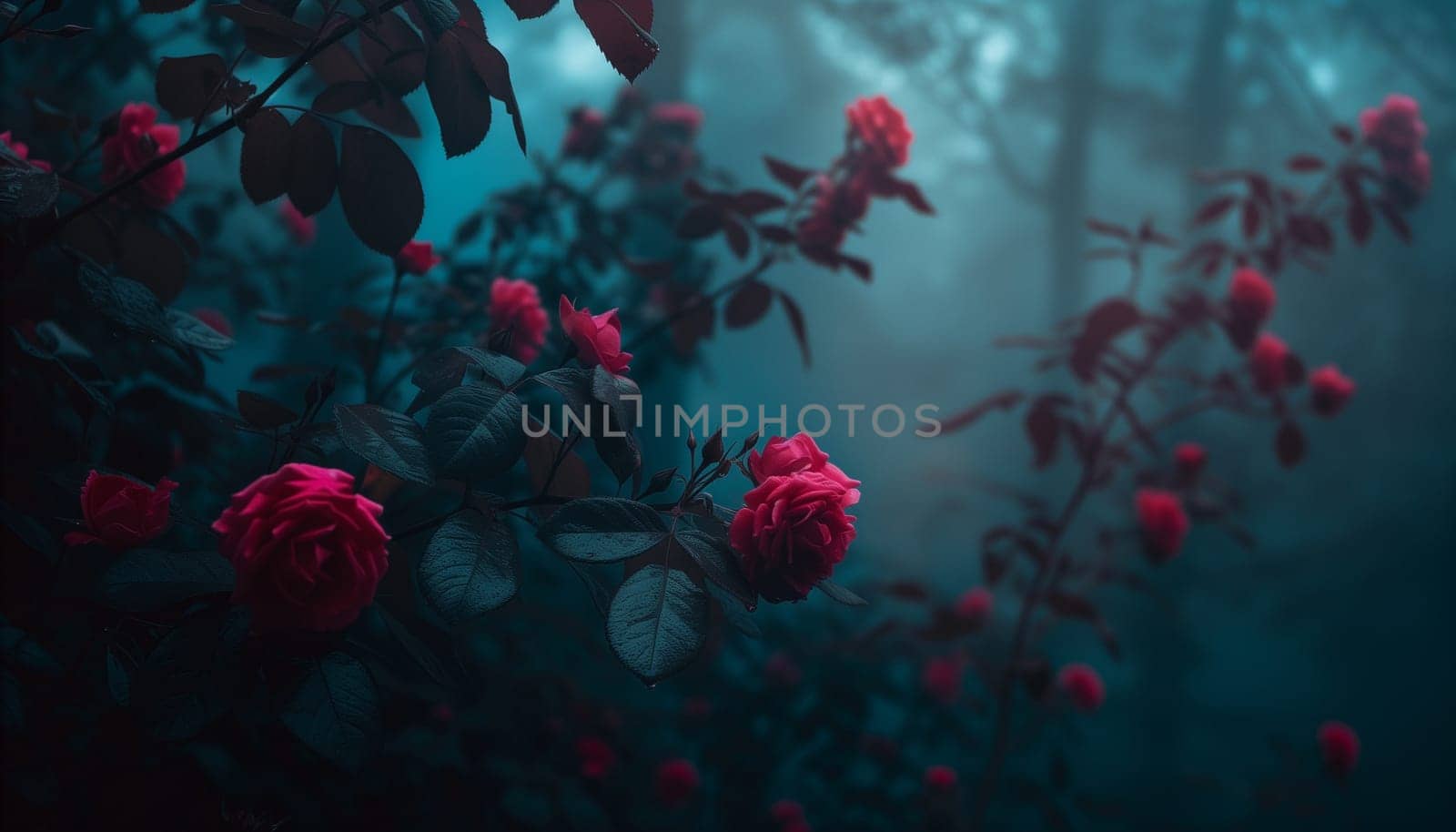 A dark cinematic photo of rose by NeuroSky