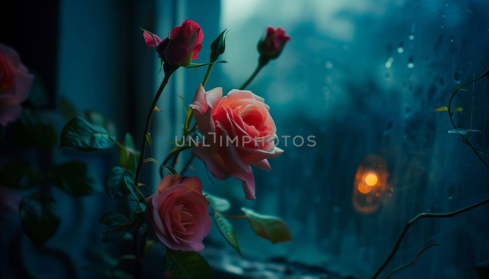 A dark cinematic photo of rose by NeuroSky