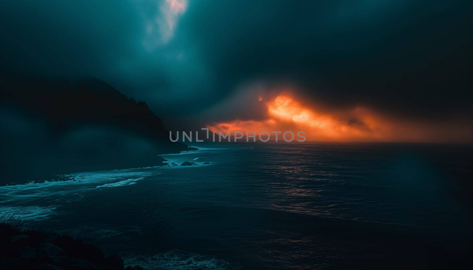 Gloomy and colorful image of the sea by NeuroSky