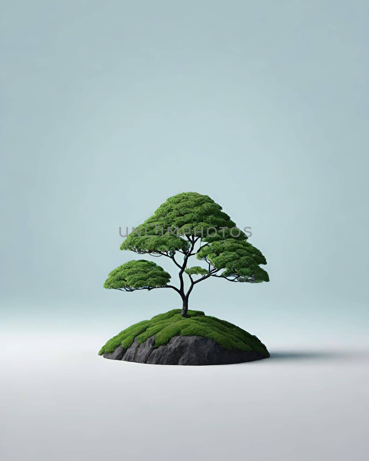 Conceptual illustration.Nature concept.Tree in the ground as a symbol of nature. by yilmazsavaskandag
