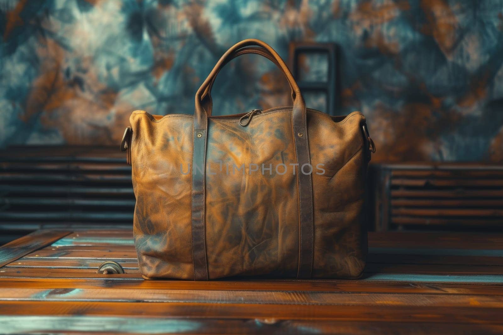 Mockup bag mockup with handles and plain background. by Benzoix