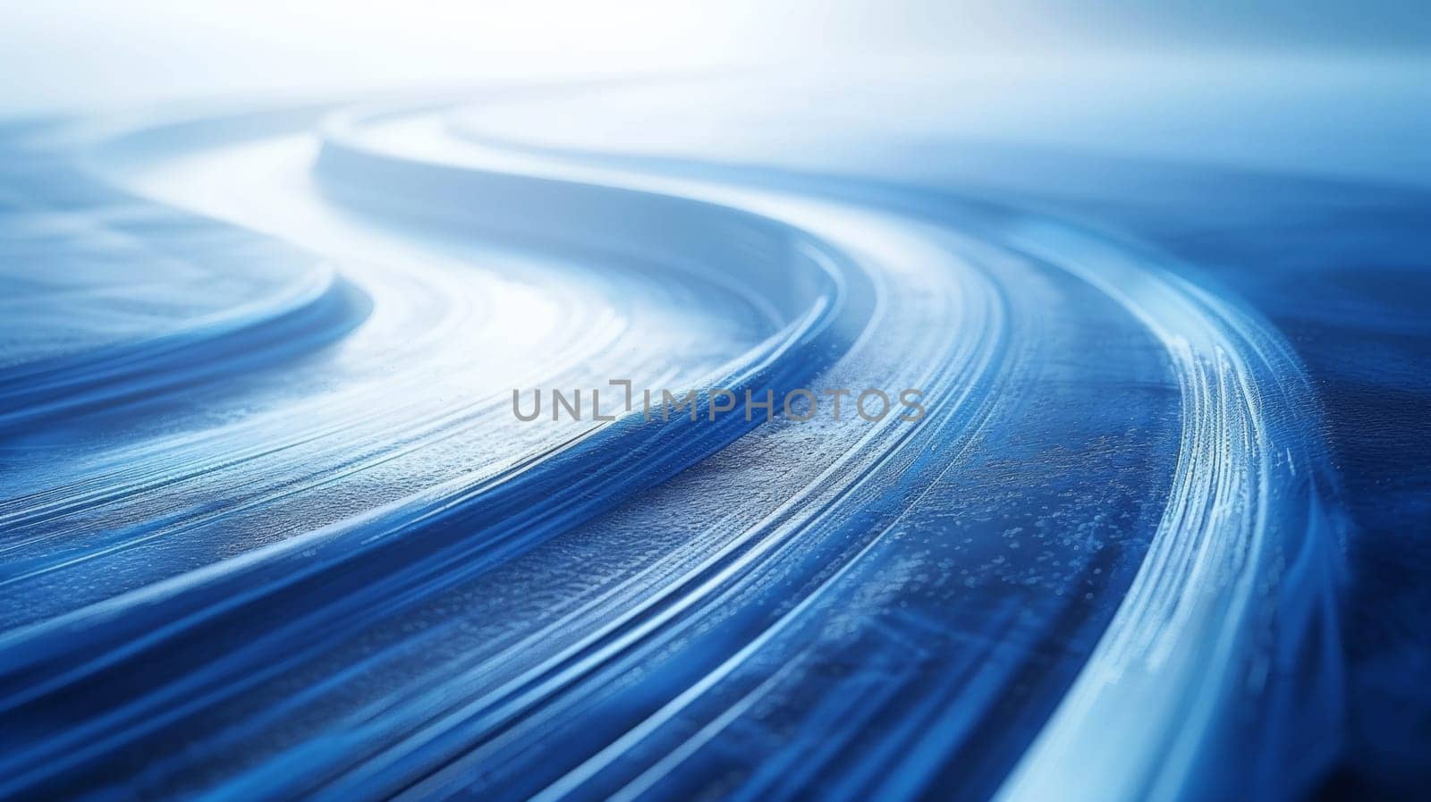 A close up of a blue and white background with some wavy lines