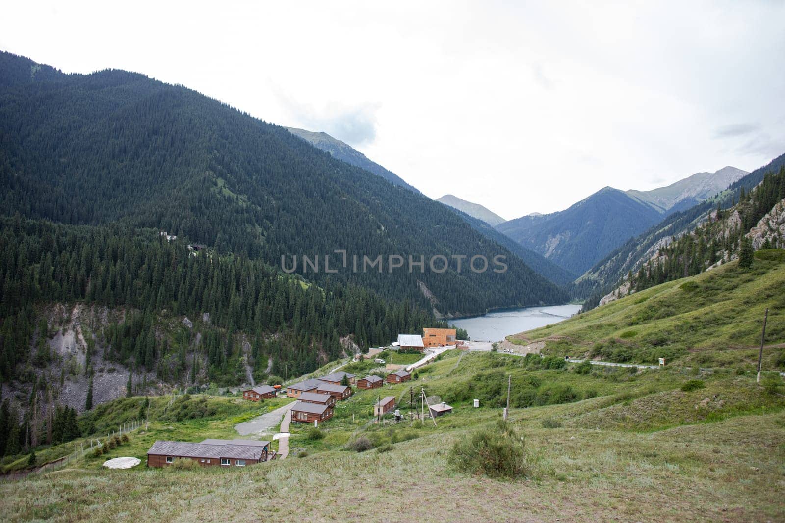 protected areas of Kazakhstan in a picturesque mountain yurt camp on the river bank by Pukhovskiy