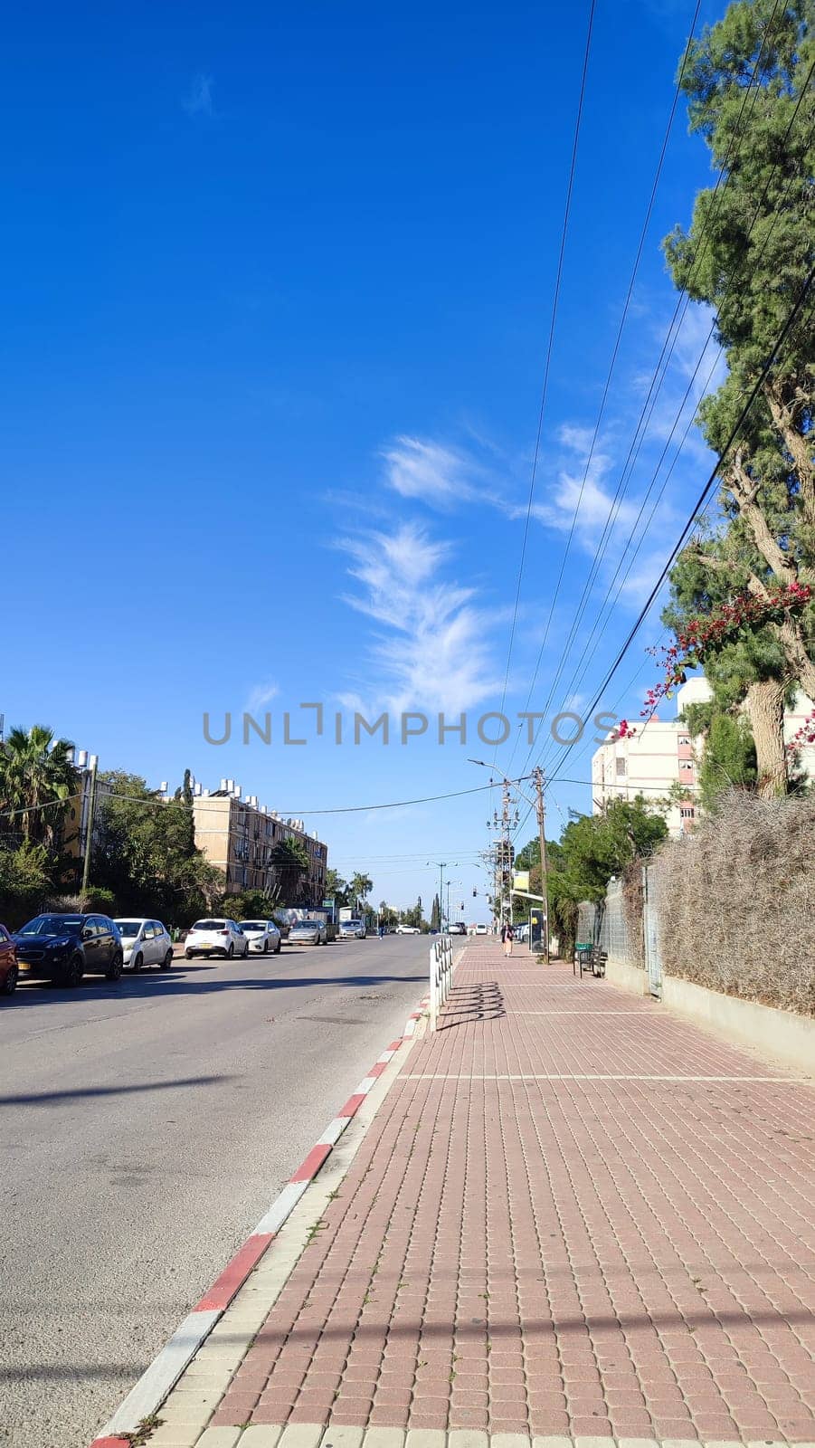 Blue light sky nature white clouds whether background . High quality photo