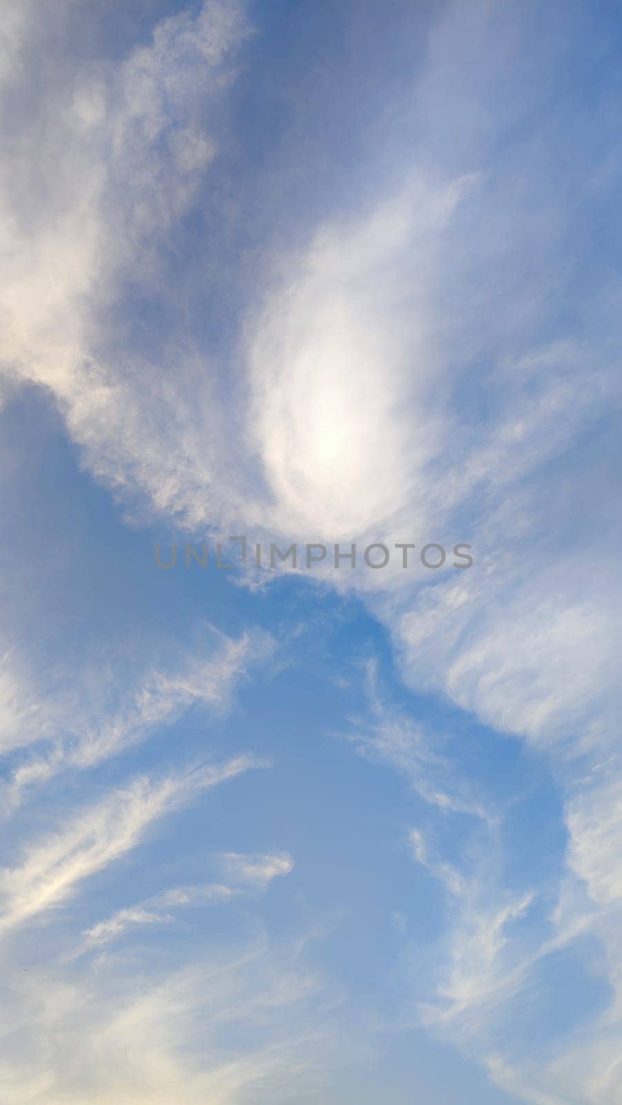 Blue light sky nature white clouds whether background . High quality photo